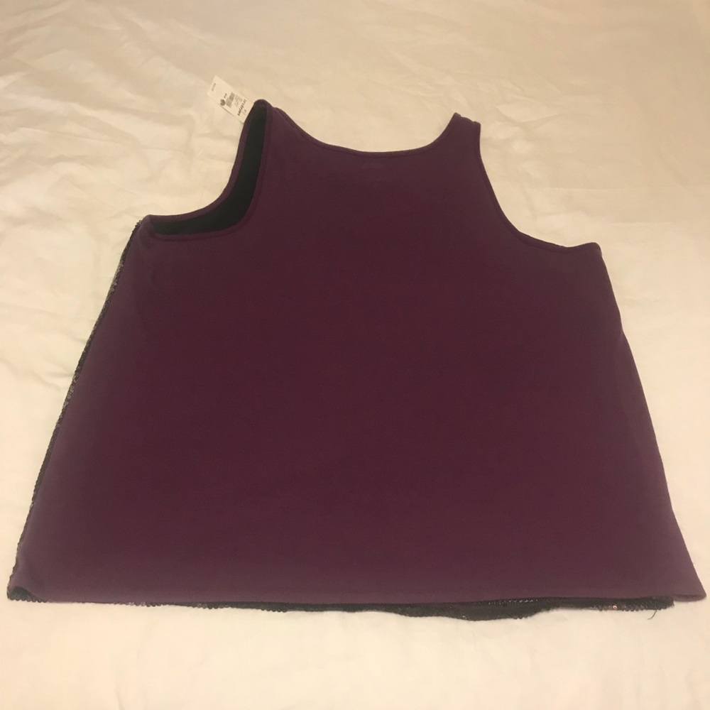 New Lane Bryant Striped Sequin Tank Top - Picture 2 of 4